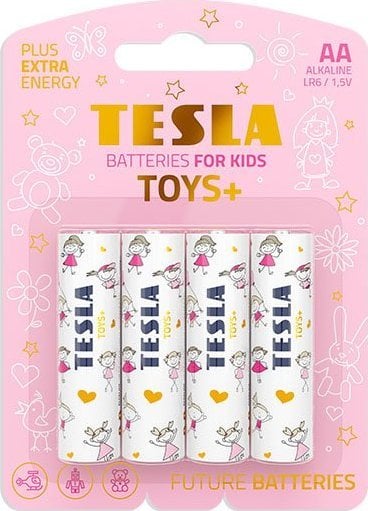 Bateri alkaline Tesla R6 AA TOYS+ GIRL, 1.5V, set 4 copë