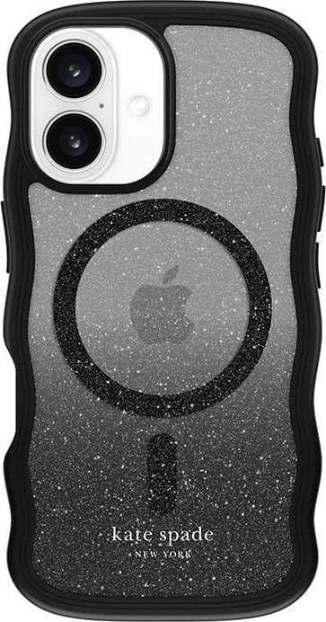Mbulesë telefoni Kate Spade New York Wavy Nightfall MagSafe, për iPhone 16, e zezë