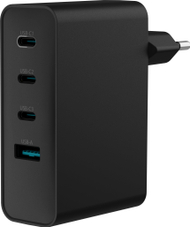 Адаптер полнач Natec Ribera GaN, 3x USB C 1x USB, 100W, црн