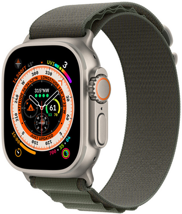 Apple Watch 49mm Band, Green Alpine Loop - Small