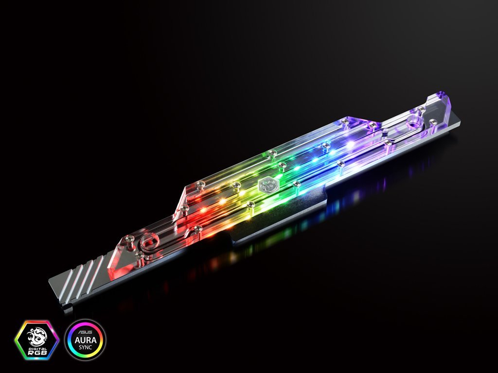 Aksesor ftohës Bitspower BP-MSASDE, bllok uji për ASUS ROG Dominus Extreme, akrilik transparent, Digital RGB