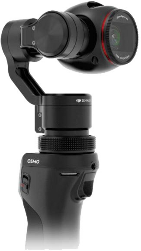 Stabilizues DJI OSMO + kamerë UHD + mikrofon FM-15 FlexiMic + 2 bateri