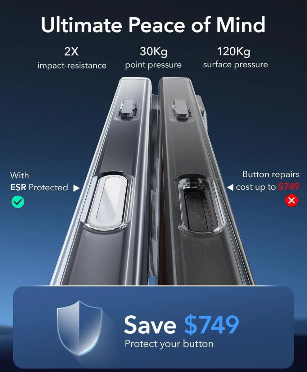 Mbrojtëse ESR HaloLock Classic Hybrid- Camera Control për iPhone 16 Pro, transparente