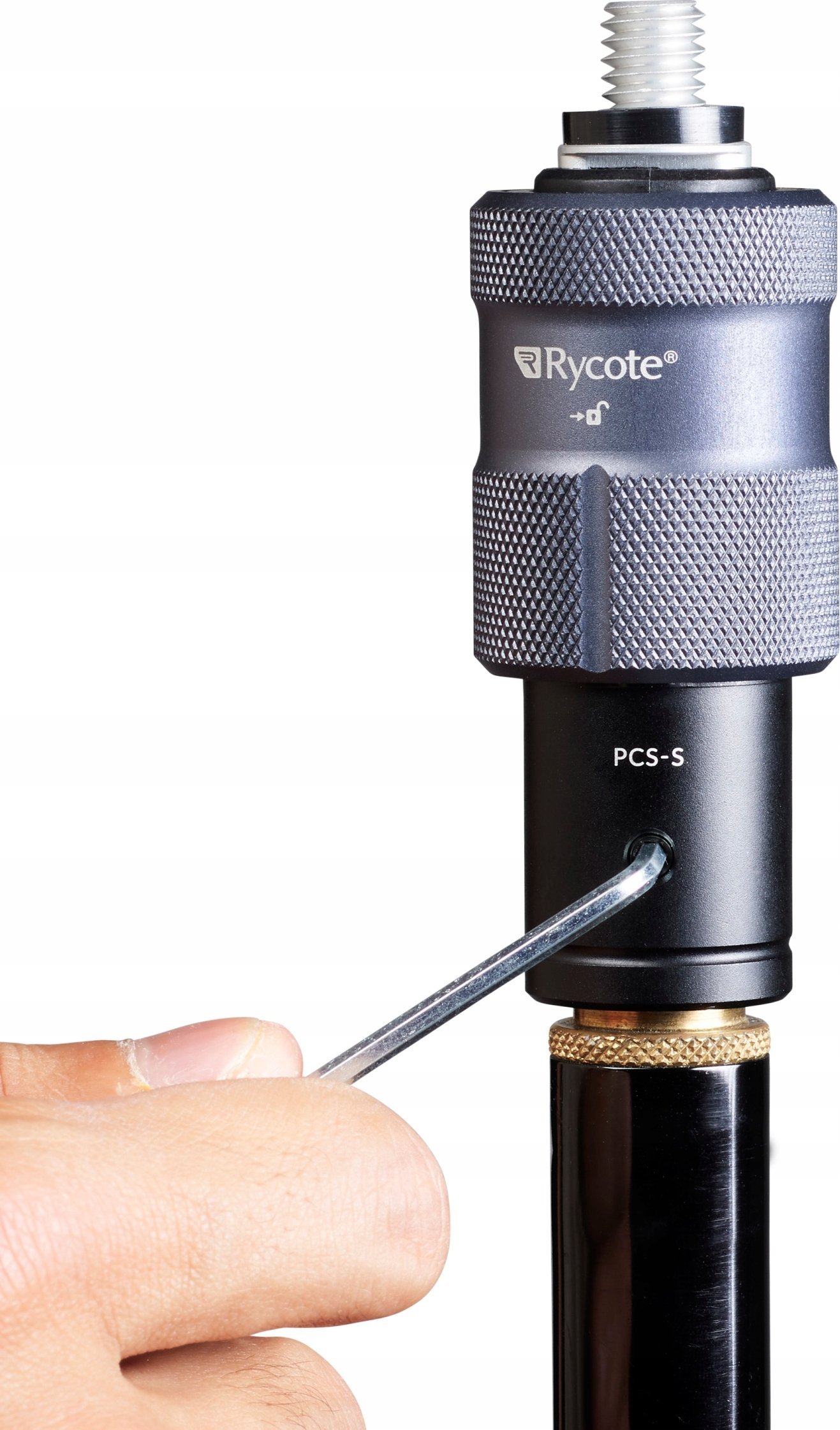 Adapter audio Rycote PCS Spigot, shpejtlëshues, fije 3/8"