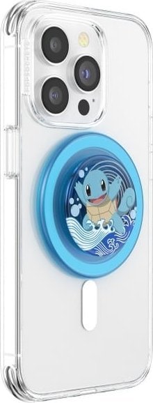 Mbajtëse telefoni PopSockets MagSafe Round PopGrip, me unazë adaptuese, dizajn Pokemon Squirtle Water