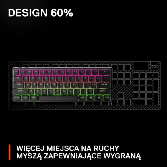 Tastierë për lojëra SteelSeries Apex Pro Mini, e zezë