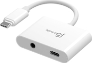 Adapter audio J5create JCA122, USB-C në 3.5mm, Power Delivery 100W, i zi