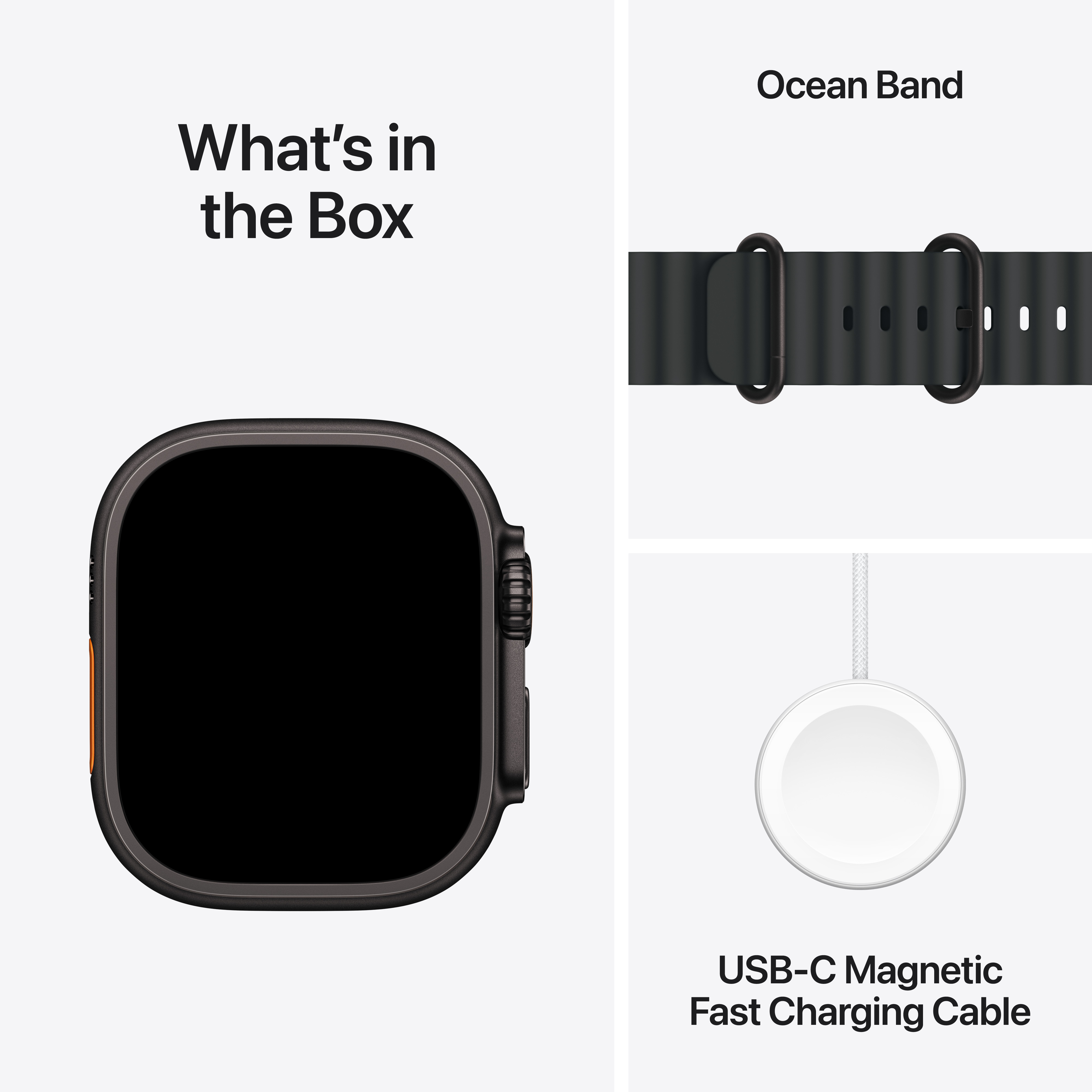 Apple Watch Ultra 3 Cellular 49mm Black Titanium Case with Black Ocean Band