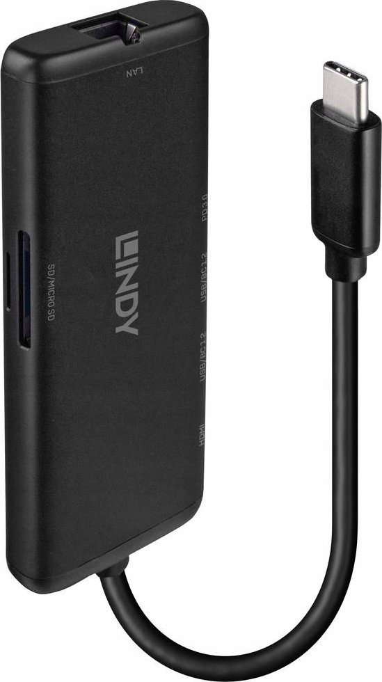 Stacion docking USB C Lindy 43358, HDMI 4K, 100W PD, i zi