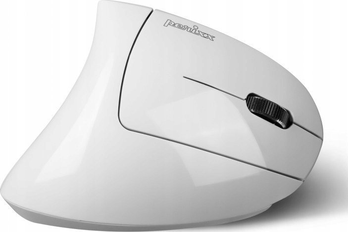 Maus ergonomik Perixx PERIMICE 813W, vertikal, wireless Bluetooth, i bardhë