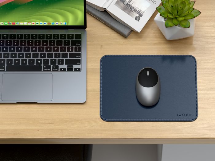Satechi Vegan Leather Premium Mouse Pad, Blue