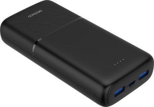 Karikues portativ Deltaco PB-C1008, 20000mAh, 3 porta, i zi
