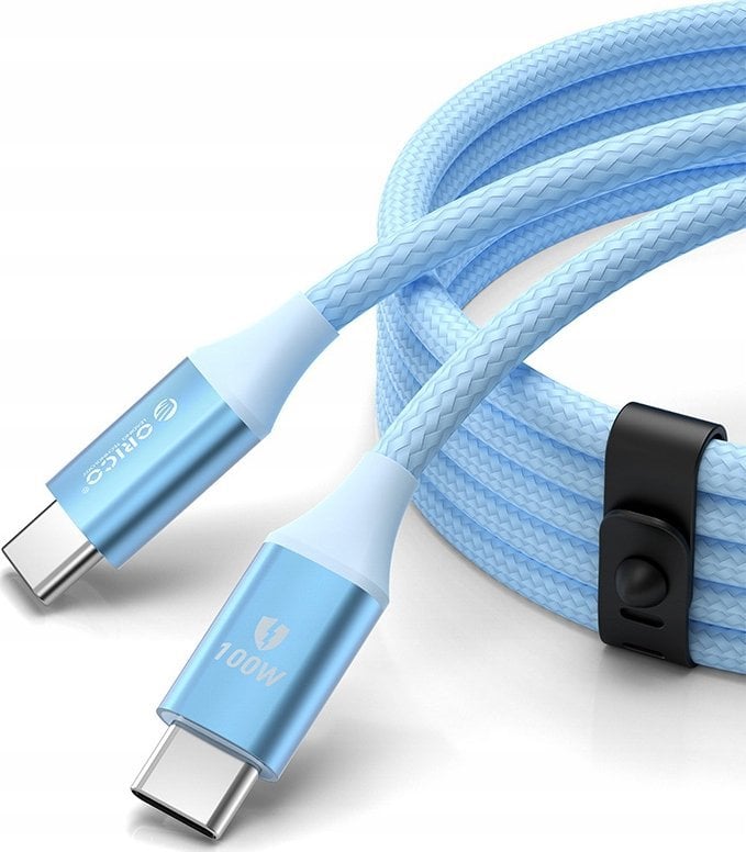 Kабел Orico CDX, USB-C во USB-C, 100W 5A, 1m, сина