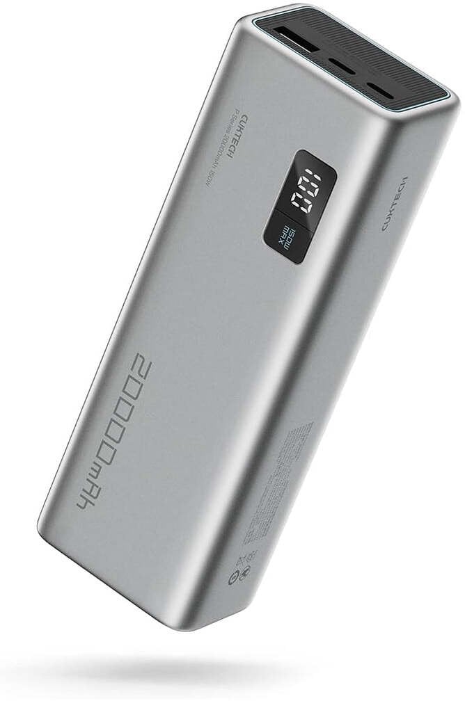 Надворешна батерија O2W Selection Cuktech 15 PB200P, 20000mAh, 150W, сива