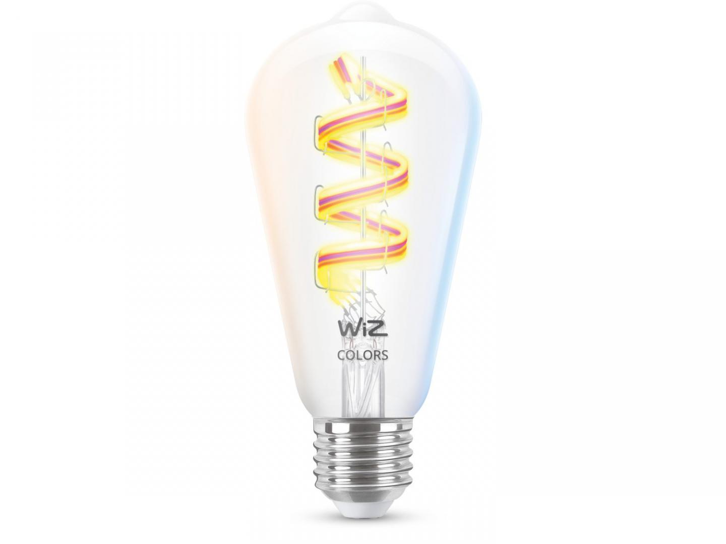 Llambë smart WiZ Filament Bulb Clear ST64, 40W, E27, transparente