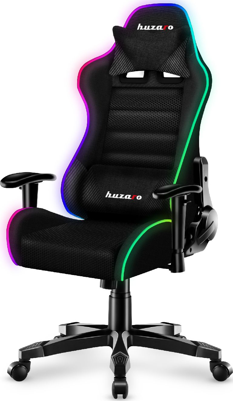 Играчка столче за деца Huzaro Ranger 6.0 RGB Mesh, ергономско, со RGB осветлување, повеќебојно