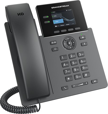 Telefon IP Grandstream GRP2610P, profesional për zyra, i zi