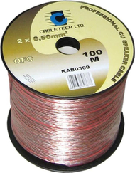 Kabëll altoparlanti Cabletech OFC, 0.5mm, transparent
