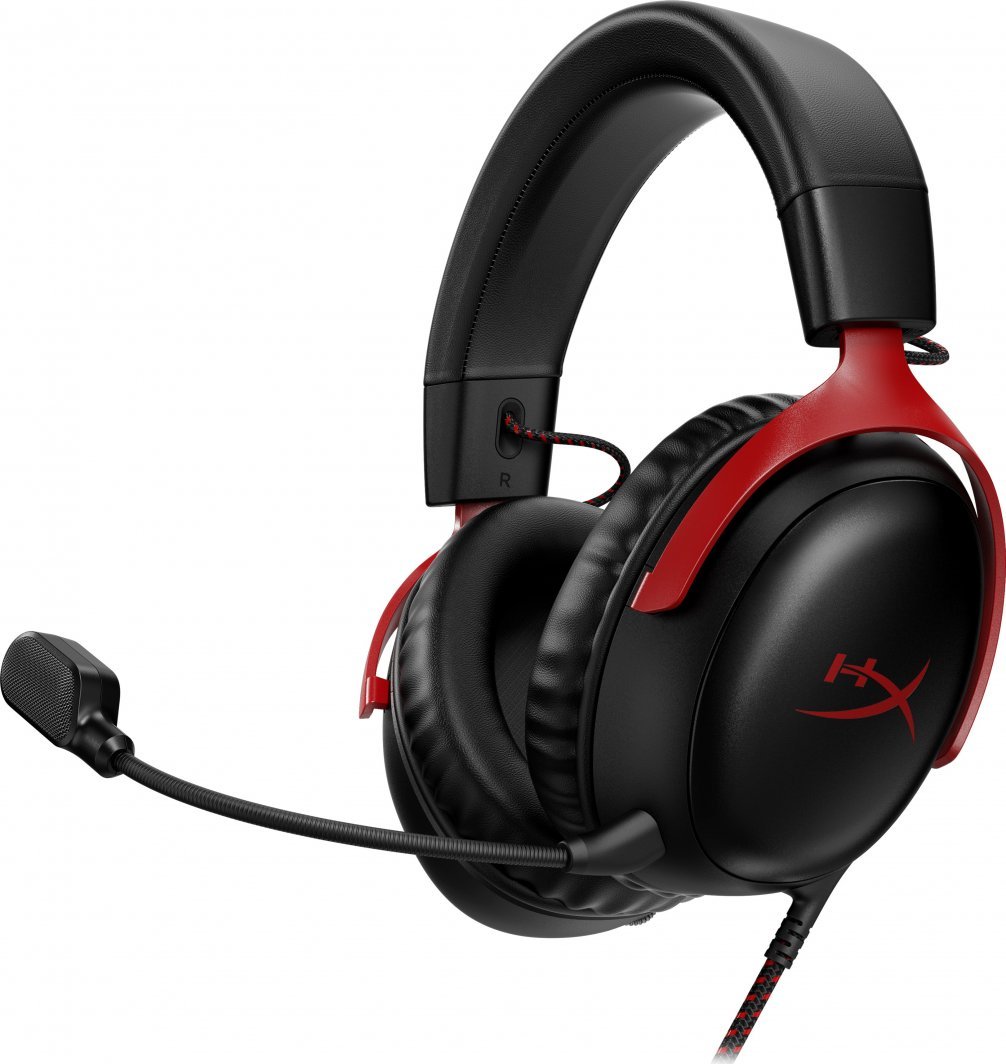 [OUTLET] Kufje HyperX Cloud III (727A9AA), të zeza/ kuqe				