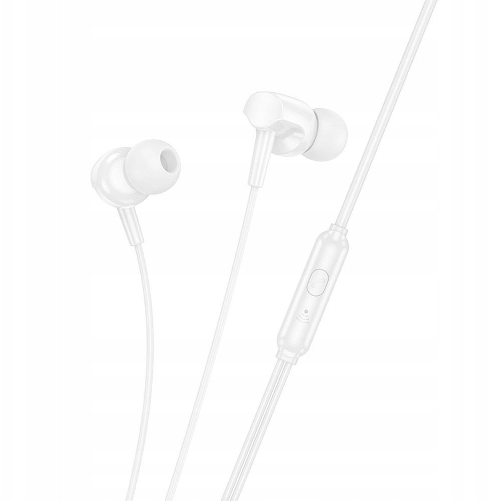 Слушалки со кабел Hoco M112, 3.5 mm, со микрофон, бели