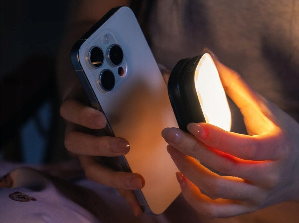 Llambë LED magnetike C140 për telefon, MagSafe, ndriçim i rregullueshëm, e bardhë