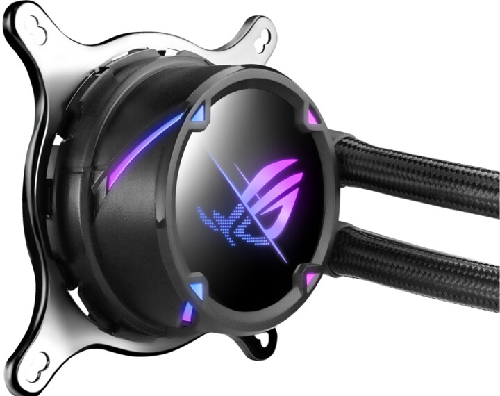 Ftohës me ujë ASUS ROG STRIX LC II 120 ARGB, i zi / bardhë