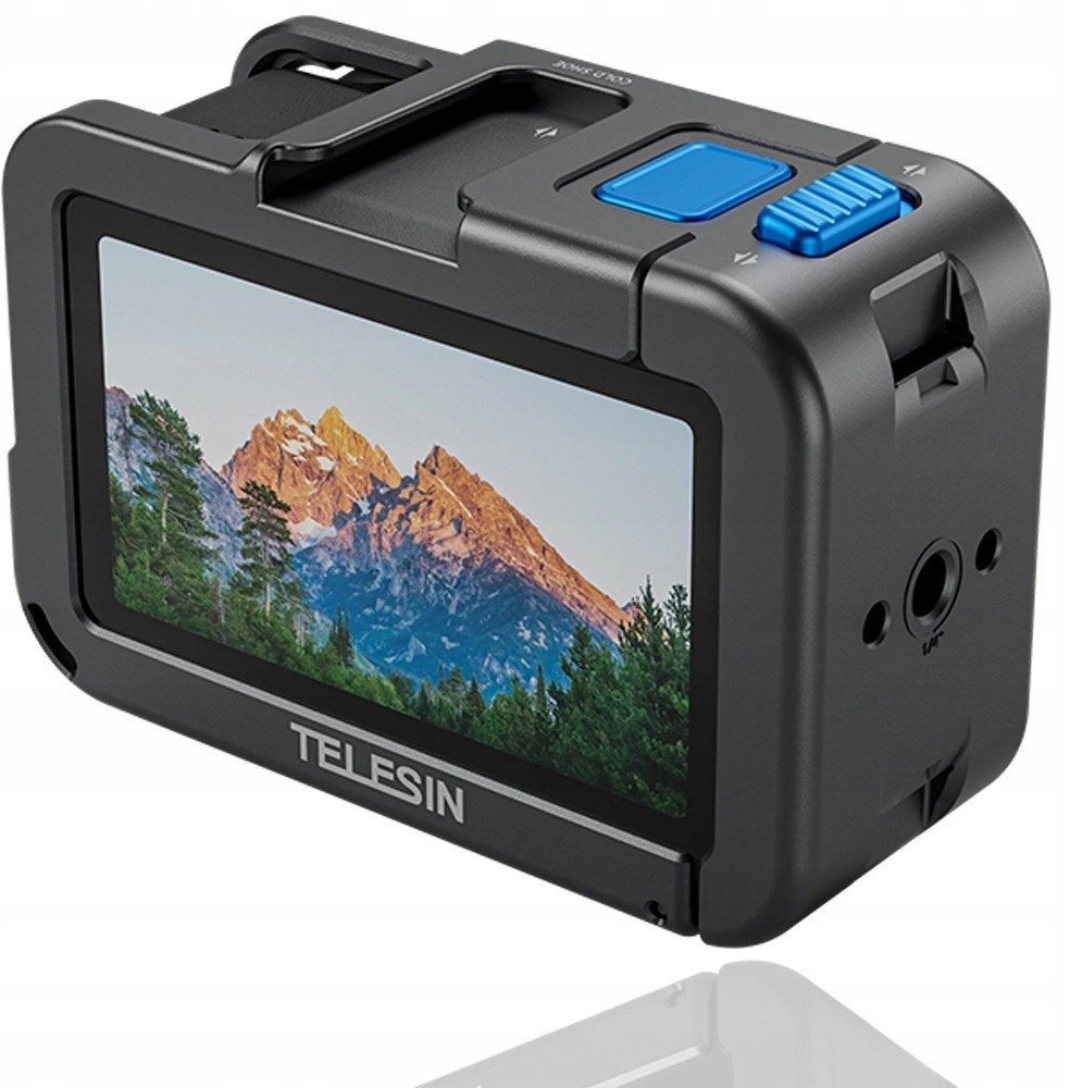 Kornizë mbrojtëse TELESIN për GoPro Hero 9 10 11 12 13, aliazh alumini, xhirim vertikal, e zezë