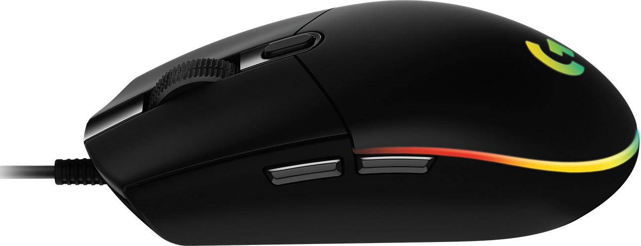 Глушец за игри Logitech G102 LIGHTSYNC, USB тип-A, 8000 DPI, црн