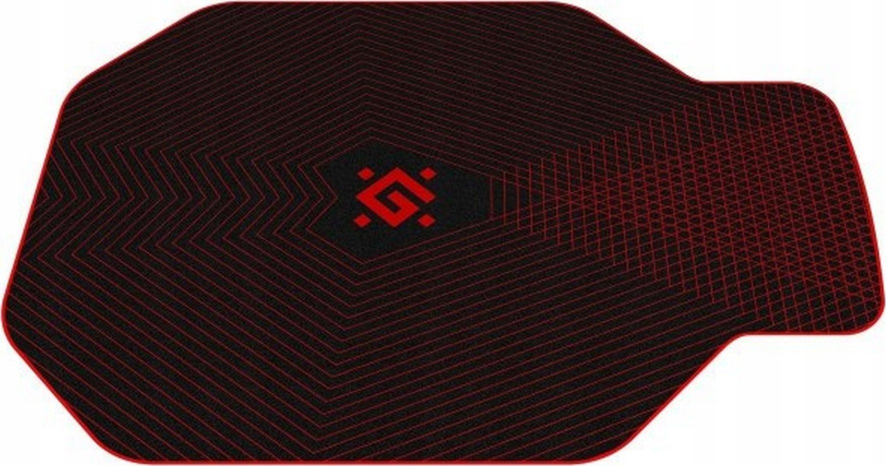 Tapet dyshemeje Defender MOTION, për karrige gaming, gome natyrale, i zi e kuq