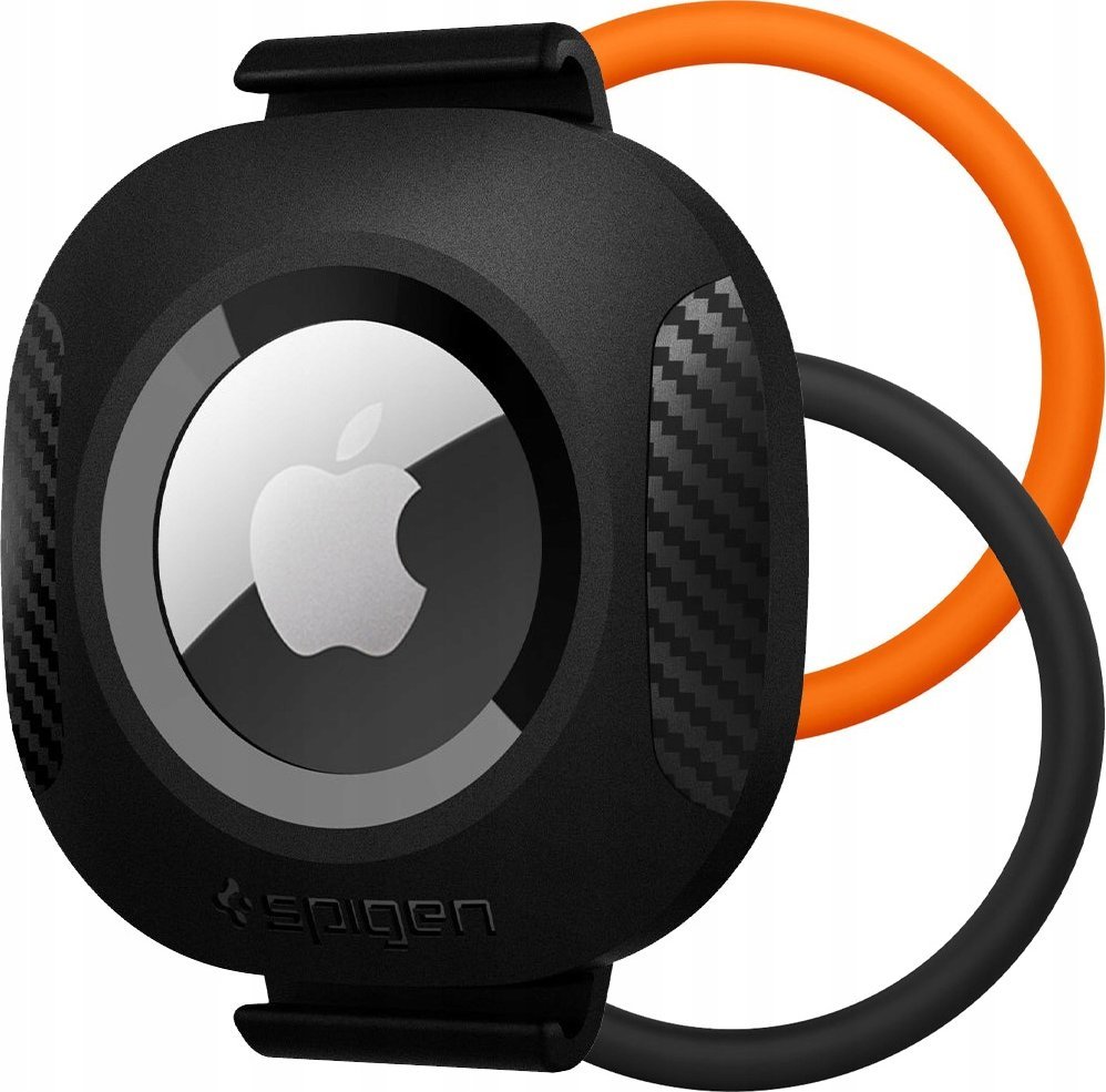 Mbajtëse Spigen ComforTag për Apple AirTag, për qafore qenushësh dhe mace, e zezë