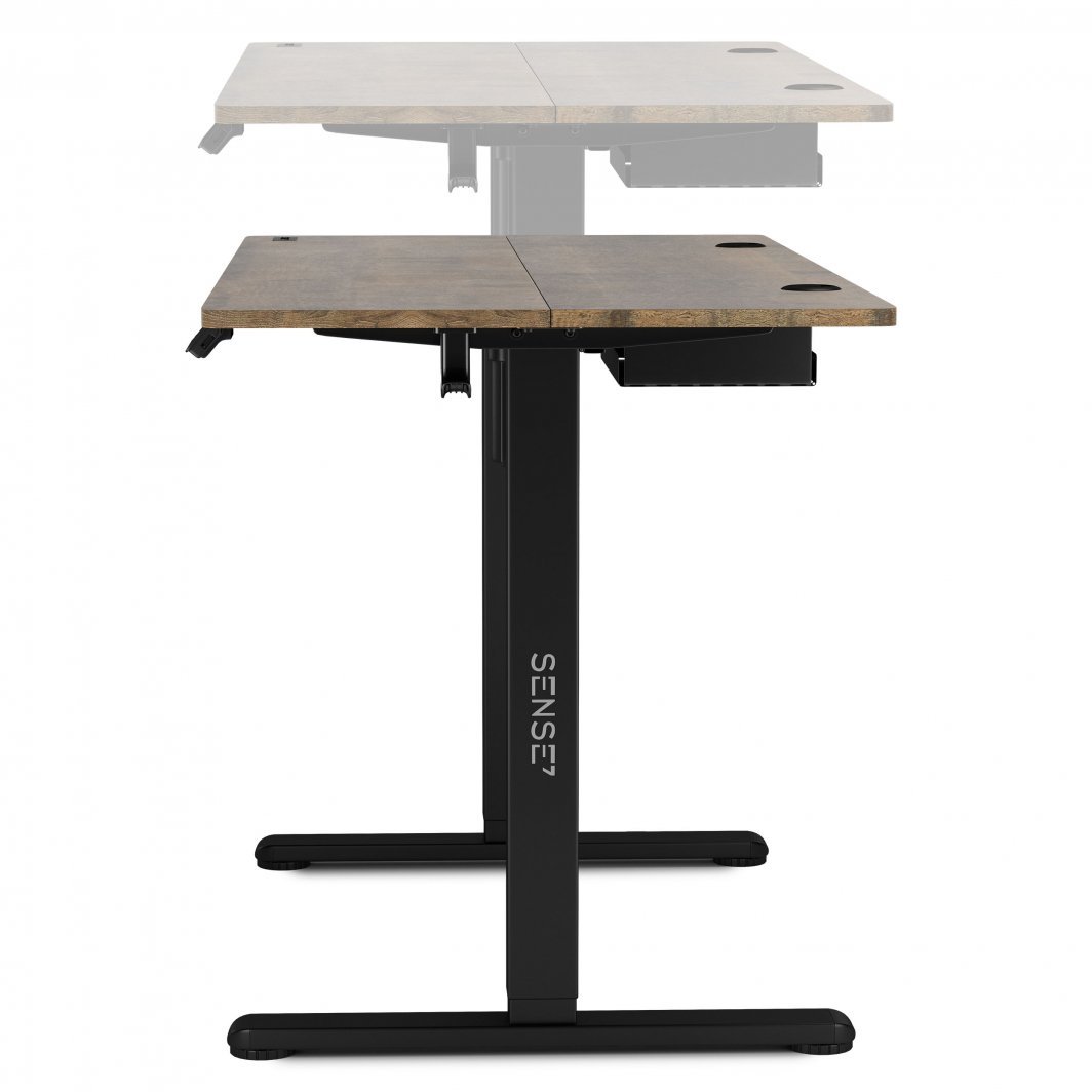 [OUTLET] Tavolinë elektrike SENSE7 Nojo, 120cm x 60cm,e zezë/ druri