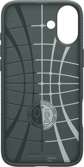 Mbulesë telefoni Spigen Liquid Air për iPhone 16, TPU fleksibël, Air Cushion, jeshile Abyss