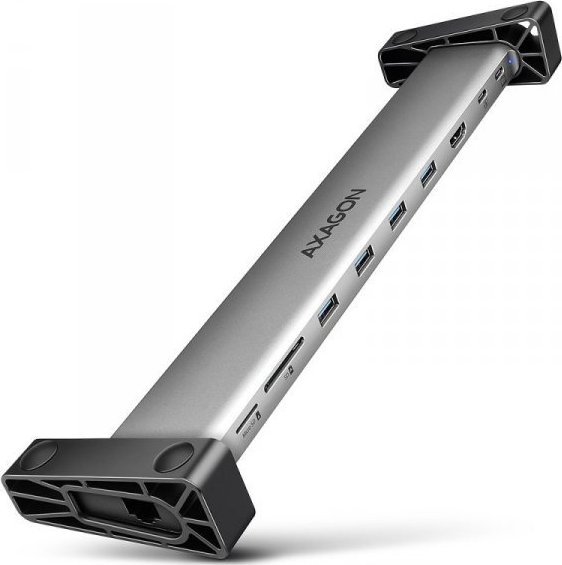 HUB USB Axagon HMC-10HLS, 9in1, USB C, HDMI 4K, gri