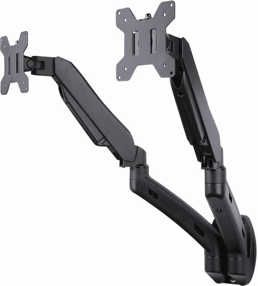 Mbajtëse muri për monitorë Art RAMART L-14GW, 2 monitorë 13"–27", rrotullim 360°, e zezë