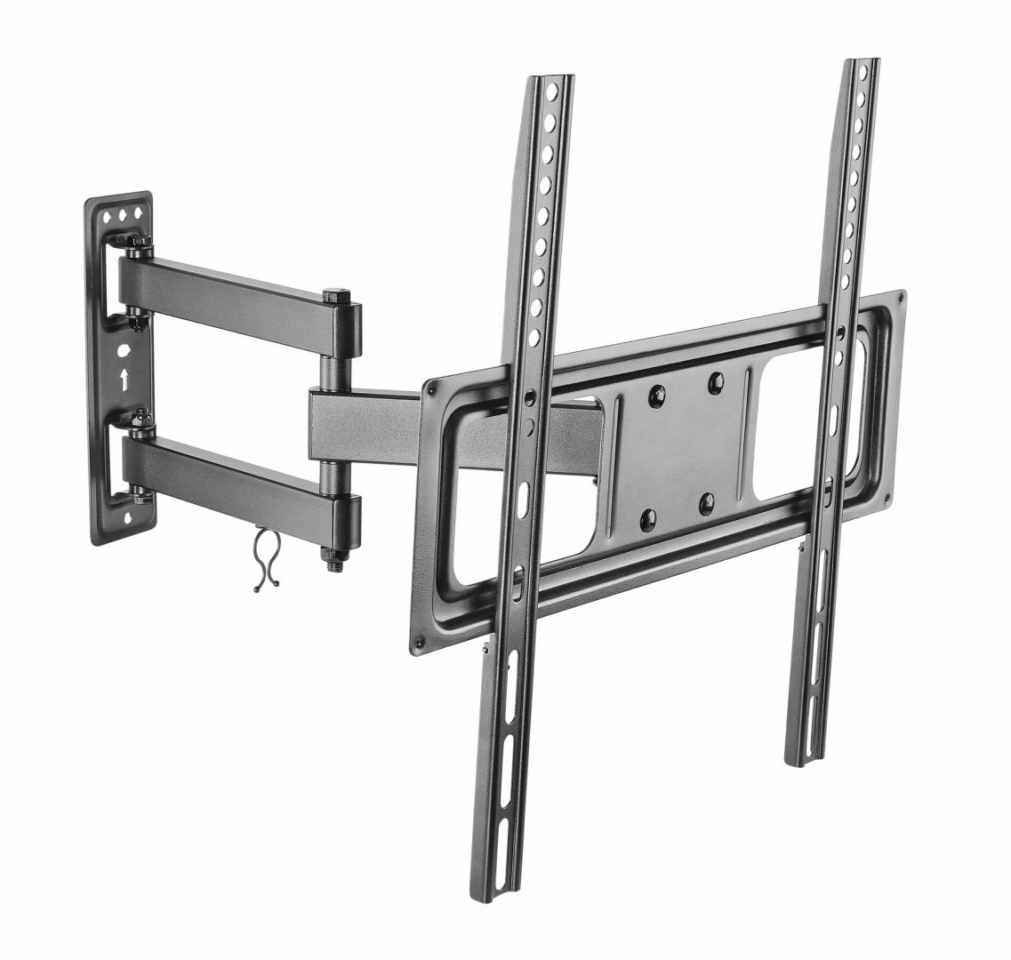 Mbajtëse murale TV Akai, 32"-55", VESA 75x75 deri 400x400, deri 35kg, e zezë