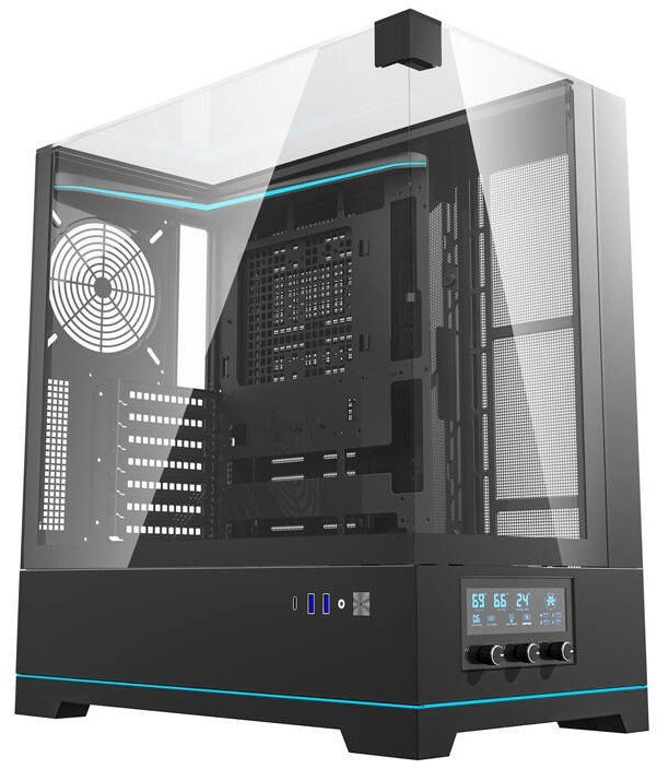 Kuti kompjuteri Darkflash DY450, pa ventilatorë, e zezë