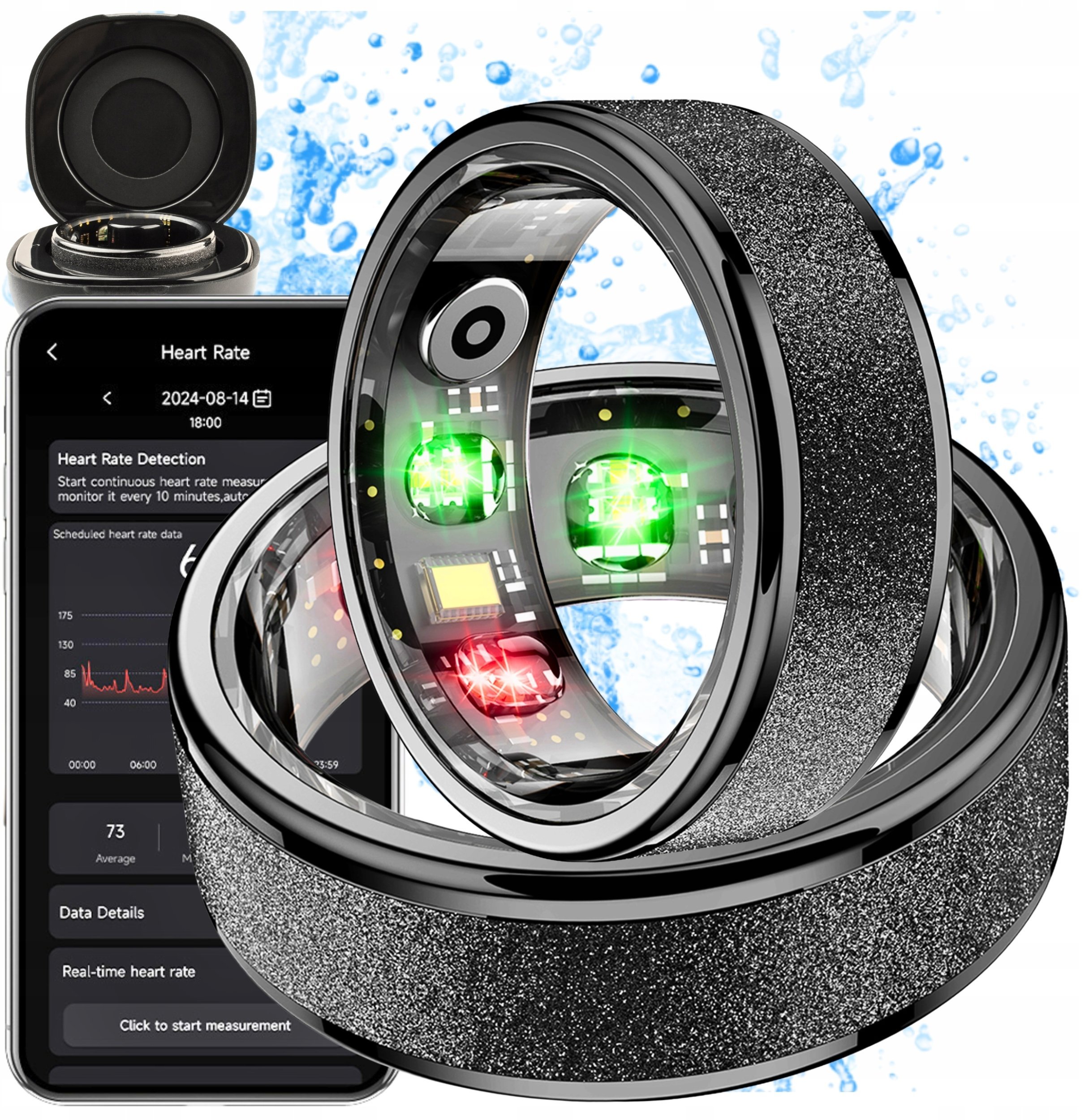 Unazë inteligjente Colmi R10, 20.8 mm Size 11, 5ATM, e zezë