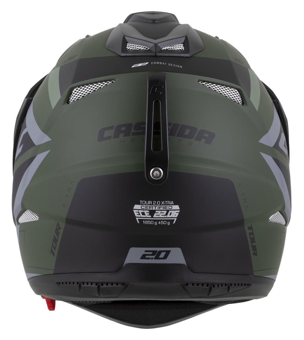 Helmetë moto CASSIDA Tour 2.0 X-tra, ECE 22.06, Pinlock ready, jeshile mat gri e zezë