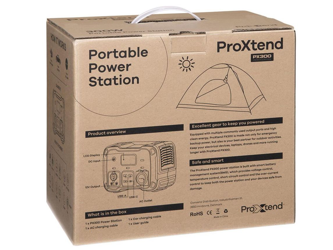 Stacion portativ energjie ProXtend PX-300WPS, 281Wh 300W, LCD, gri