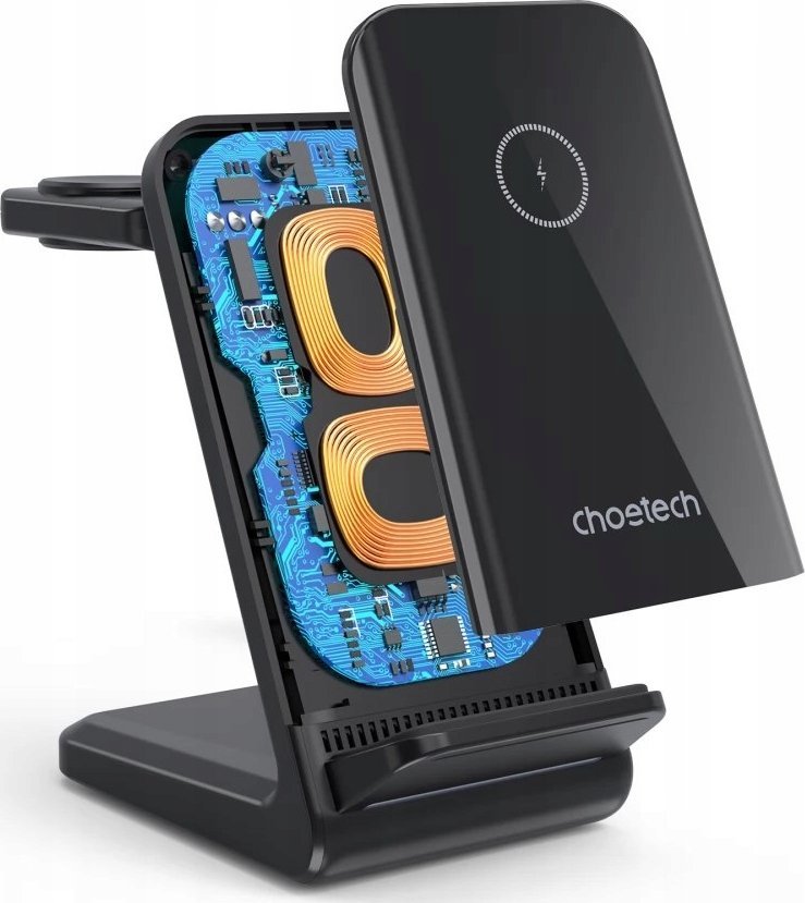 Stacion karikimi me induksion Choetech T608, 4in1, 15W, i zi