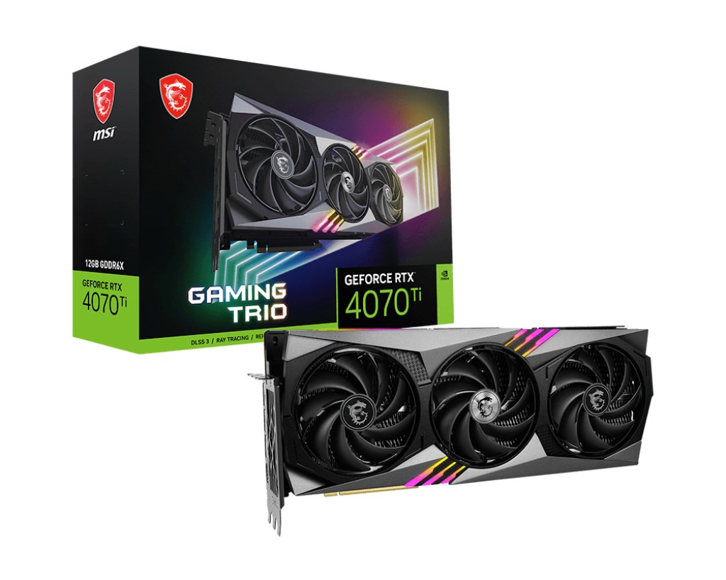 Kartelë grafike MSI GeForce RTX 4070 Ti GAMING TRIO 12G NVIDIA, 12GB GDDR6X