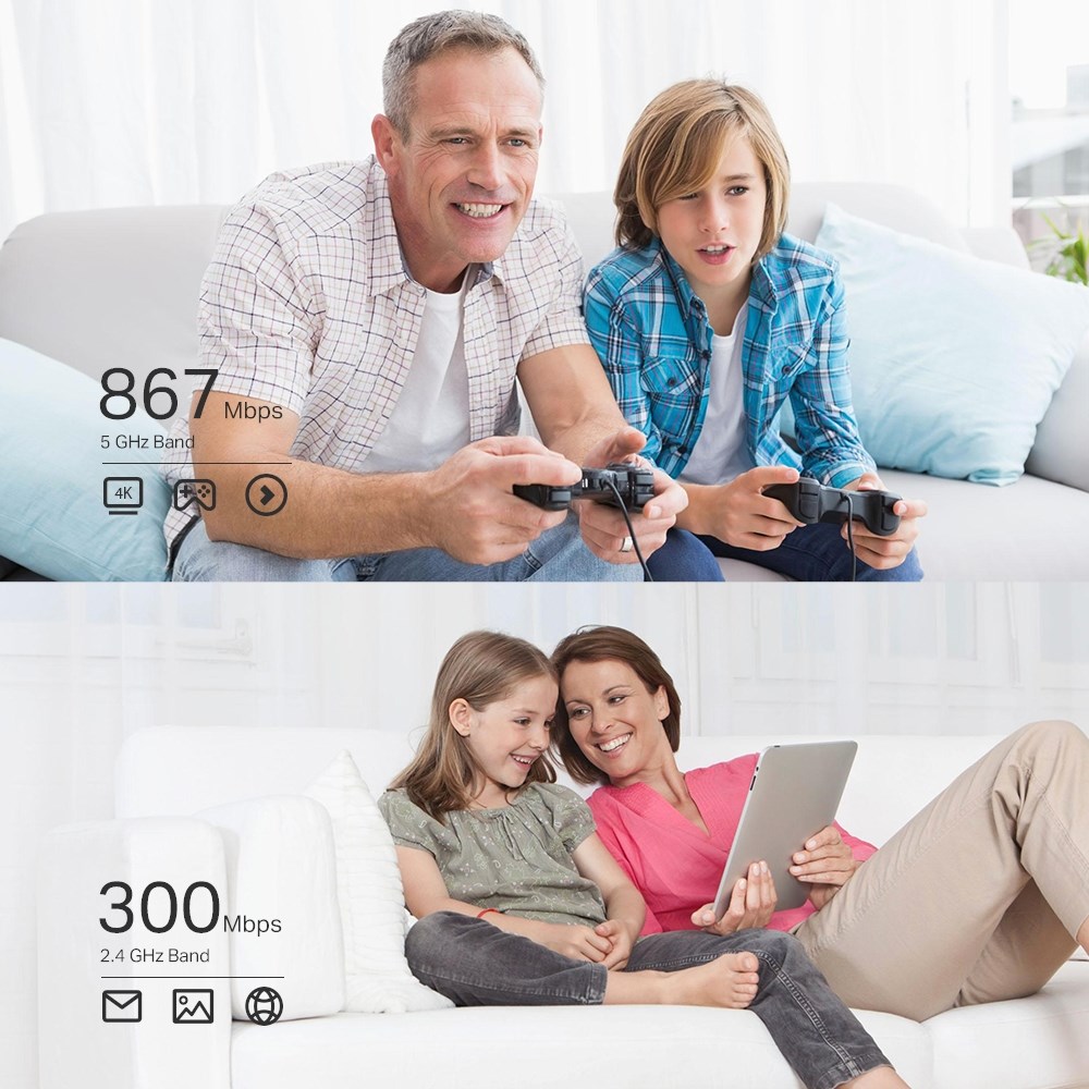 Kartë rrjeti Wi-Fi TP-Link Archer T4E, PCI Express, AC1200, Dual Band