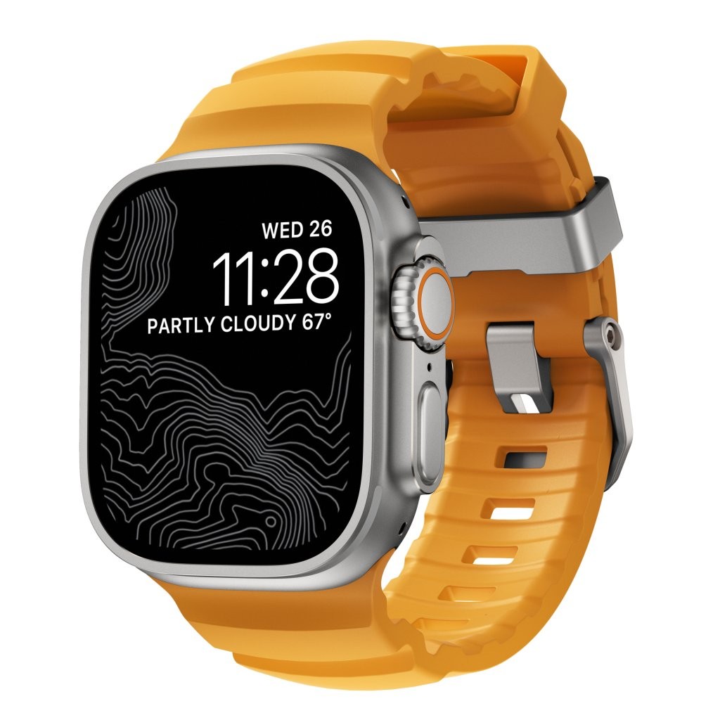 Rrip ore Rocky Point Band, për Apple Watch 46mm 49mm, FKM, Sol, ngjyrë natyrale