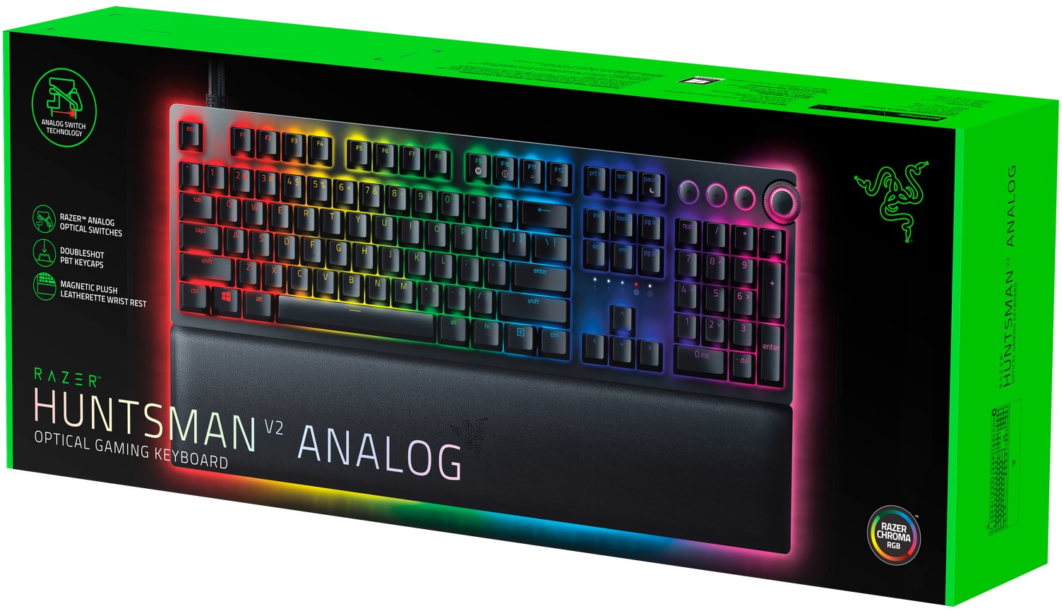 Tastierë për lojëra Razer Huntsman V2, 108 taste, Analog, RGB, e zezë