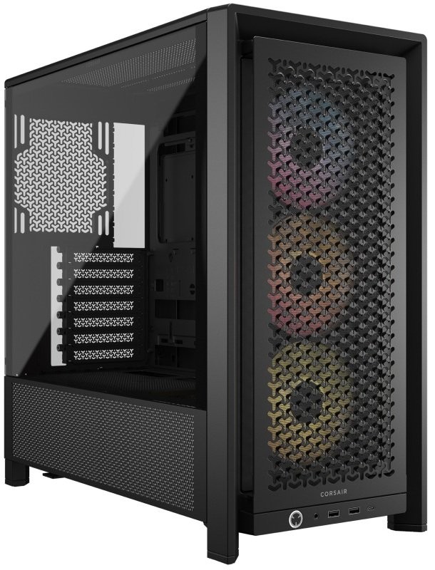 Kutia PC Corsair Frame 4000D RS ARGB, ATX Mid Tower, e zezë