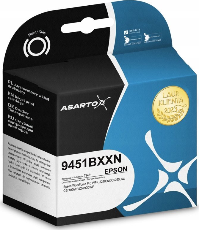 Kartrix boje Asarto për Epson C13T945140, 10000 faqe, i zi