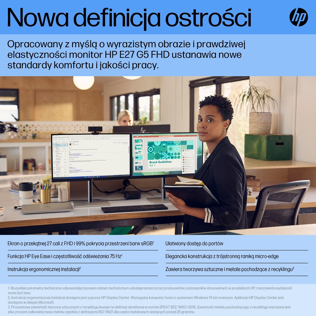 Monitor HP E27 G5, 27", 1920 x 1080, Full HD, 75 Hz, i zi