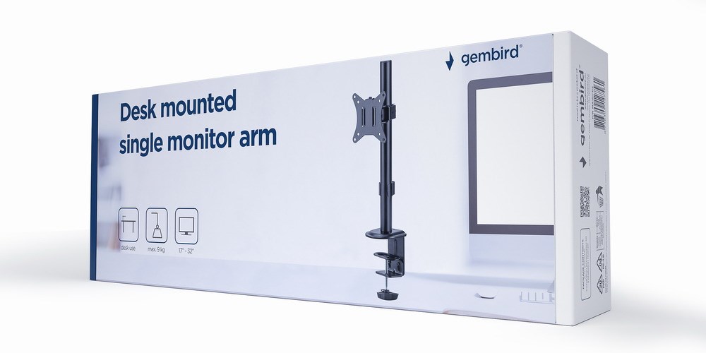 Mbajtëse monitori Gembird MA-D1-02, 17-32", 9kg, e zezë 