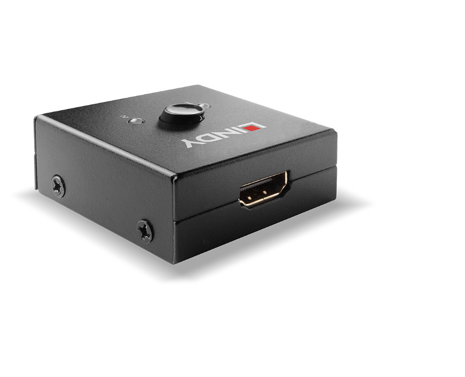 Ndërprerës HDMI Lindy 38336, 2 porta, 4K Ultra HD, i zi