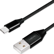 Kabllo LogiLink CU0140, USB-A në USB-C, 1m, e zezë